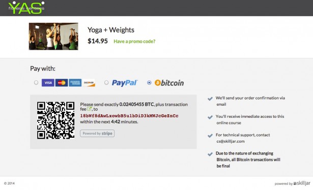 Bitcoin Screenshot - YAS Fitness